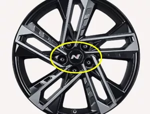 Tapacubos N 4 piezas aptos (2024 2025 Sonata N Line llanta de 19 pulgadas OEM de fábrica) - Imagen 1 de 2