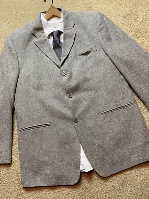 DKNY Kilgore Trout Gray-Beige Cotton Wool Sport Coat Blazer Suit Jacket 44R - Image 1 of 4