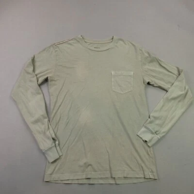 Camisa RVCA Para Hombre Pequeña Manga Larga Cuello Redondo Ligera Calce Ajustado Verde Foto 1 de 4