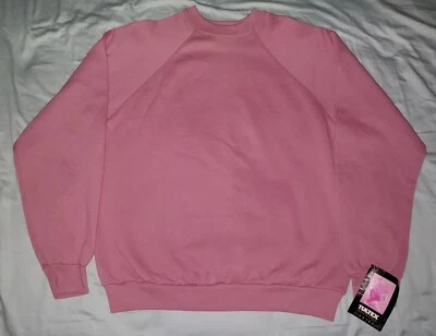 DE COLECCIÓN TULTEX MUJER BLANCO CUELLO REDONDO RAGLÁN SUDADERA GRANDE ROSA CLARO ROSA AÑOS 90 Foto 1 de 4