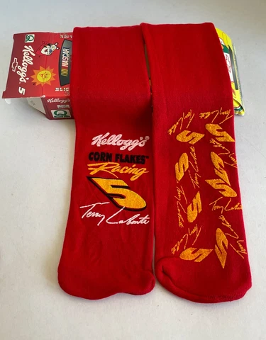 Vintage Terry LaBonte Adult Slipper Socks - No 5 Kelloggs Racing 1990s NA Cover