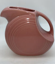 Retired Vintage Fiestaware Lowercase f Rose Pink 7" Large Disc Pitcher