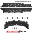 For ARRMA 1/7 LIMITLESS V2 Carbon Fiber Front Splitter / Middle Side Skirt Plate