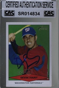 2007 Bowman Heritage Prospects Devin Ivany #BHP87 CAS Certified Sealed Auto