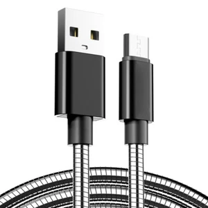 Stainless Steel 1M Micro USB Fast Charger Data Cable Lead for Samsung S7 Sony Z5 - Picture 1 of 7