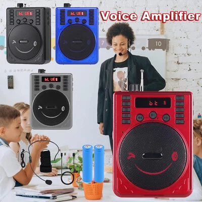 Voice Amplifier Portable Bluetooth PA Speaker w/ Microphone Headset for Teaching - Image 1 of 4