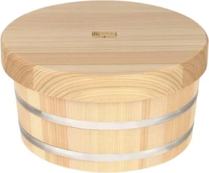 Made in Japan 2-Go Ohitsu Cooked Rice Wooden Container Keeps Rice Fresh  - Picture 1 of 5