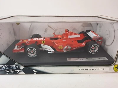Hot Wheels Ferrari 248 F1 Michael Schumacher France GP 2006 FULL LIVERY 1/18 - Immagine 1 di 3