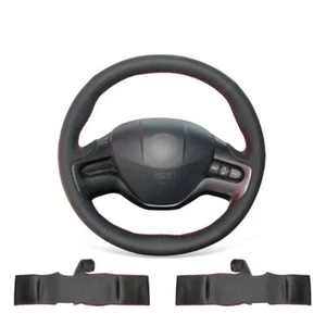 Diy Black PU Leather Car Steering Wheel Wrap for Honda Civic Civic 8 2006-2008 - Bild 1 von 9