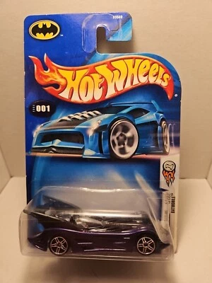 Hot Wheels 2004 First Editions #001 Batmobile Purple PR5 Spoke Wheels 1/64 - Image 1 of 4
