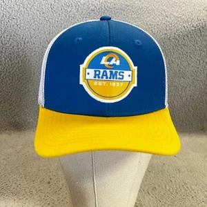 Los Angeles Rams Hat Cap Kid Snap Back Blue Yellow Trucker Mesh Patch Adjustable - Picture 1 of 10