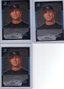 Troy Tulowitzki 2005 Bowman cromado lote de 3 novatos de radiocontrol de los Rockies - Imagen 1 de 1