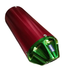 Silenciador De Escape ALU Rojo / Verde Dirtbike Pitbike 50 - 150cc - Imagen 1 de 5