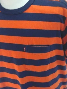 Camiseta LEVI'S Denver Broncos Crew Azul Marino Naranja Rayas NFL Roja Pestaña Para hombres XL RARA - Imagen 1 de 8