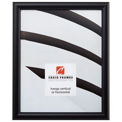 .75" Black  Rounded Picture Frame, Modern Wall or Tabletop Display – Choose Size - Image 1 of 4