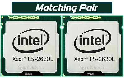 Dell R720 R720xd PAIR Intel Xeon E5-2630L 2.0GHz 6 Six Core CPU Processor SR0KM - Image 1 of 2