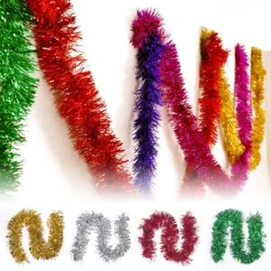 Weihnachten Lametta Girlande Christbaumschmuck Zuhause Hochzeit Party Dekorationen 2M USA - Bild 1 von 21