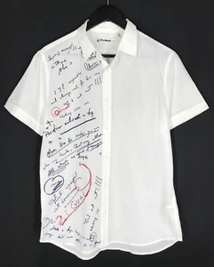Men's Desigual White Shirt Short Sleeve Shirt Size M - Picture 1 of 13