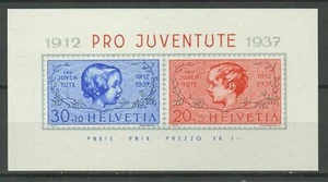 Switzerland Pro Juventute 1937 ☀ Block 3 ☀ Mint never hinged - Picture 1 of 2