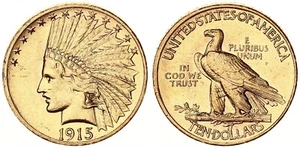 USA 10 Dollar 1915 Gold - Indian Head (1907-1933) vz-st 126579 - Bild 1 von 1