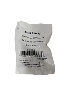 Hillman 881166 1/4 pulg.-20 x 1 pulg. Perno de cuerpo hexagonal de rosca gruesa de acero negro - Imagen 1 de 3