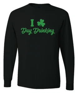 St.Patrick's Day Irish Pride Luck Collections Black Men Long Sleeve Shirt - Picture 1 of 13