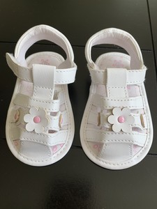 infant white sandals