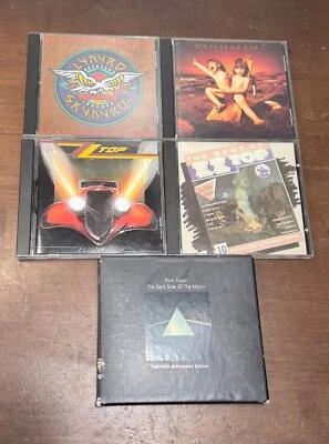 Lot of 5 Rock CD's Lynyrd Skynyrd ZZ Top Van Halen Pink Floyd  Vintage Rock - Image 1 of 4