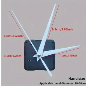 DIY SILENT CLOCK MECHANISM KIT WITH WHITE HANDS & OPTIONAL WALL MOUNTING BRACKET - Picture 1 of 7