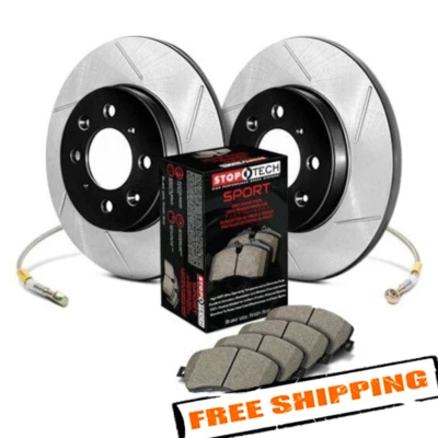 StopTech Sport Slotted 1-Piece Rear Brake Kit for 06-15 Mazda MX-5 Miata - Image 1 of 3