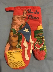 Puerto Rico illustrierter Ofenhandschuhe, Topflappen - Bild 1 von 5