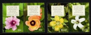 Cocos (Keeling) Islands 2010 Flowers joined pairs SG442-45 MNH