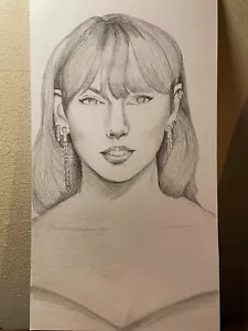 Taylor Swift, pencil art, hand drawn portraits, 42cm x 21cm - Picture 1 of 2