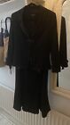 Black Roses And Ribbons Escada 2pieces Gorgeous Suite Sleeves Dress with a Coat