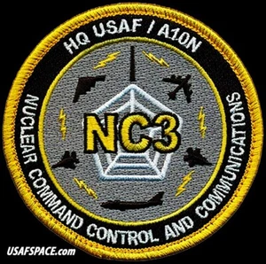US AIR FORCE-HQ- A10N -NC3- NUCLEAR COMMAND CONTROL - USAF ORIGINAL VEL PATCH - Picture 1 of 3