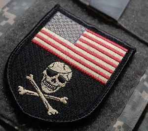 KANDAHAR WHACKER© SEAL TEAM INSIGNIA: US FLAG CALICO ONE-Right-EYE JACK SKULL - Bild 1 von 12