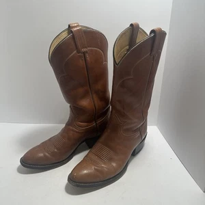 Vintage Tony Lama Cognac #5084 Leather Rodeo Cowboy Western Mens Boots Size 10D - Imagen 1 de 10