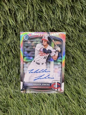 2025 Bowman - Chrome Prospect Autographs Walker Jenkins #CPA-WJ Refractor /499  - Image 1 of 2