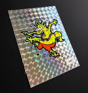 RARE MONSTER dragon HORROR SKATEBOARD sticker VINTAGE prism prismatic foil holo - Picture 1 of 4