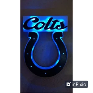 3D Leuchtschild - Man Cave Bar Schild Indianapolis Colts - Bild 1 von 2