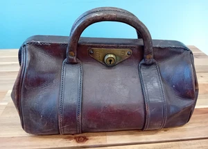 Superb Antique Victorian Leather Gladstone Bag Doctor's style Bag - Picture 1 of 21