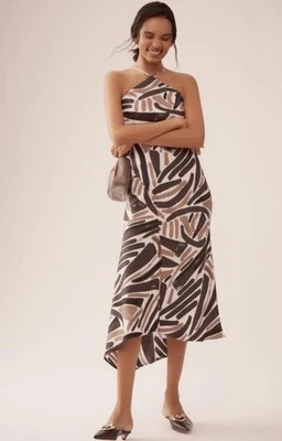 Vestido Anthropologie Halter Slip Midi Talla XL Multicolor Pullover Sin Mangas Nuevo con Etiquetas Foto 1 de 4