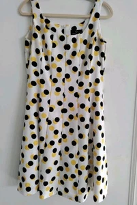 Ronnie Nicole Spotted White Dress Size 6 - Picture 1 of 14