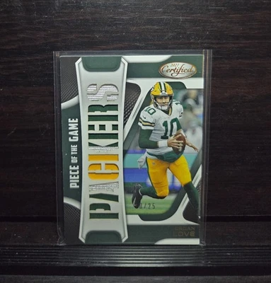 2021 Panini Certified Jordan Love Gold Tri color Jersey match Patch 10/25 SSP! - Image 1 of 4