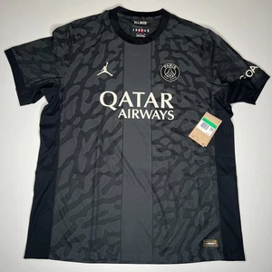 Nike Jordan PSG 2023 quarta maglia nera mimetica uomo XL DX9759-069 nuova con etichette $170 - Foto 1 di 11
