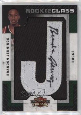 2009-10 Panini Threads Rookie Class /640 Brandon Jennings #110 Rookie Auto RC - Image 1 of 2