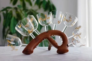 432HzSet of 8pcs gold-plated butterfly Crystal Singing Bowl With bracket and box - Picture 1 of 8