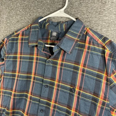 MOUNTAIN HARDWARE Shirt Mens Large Plaid Long Sleeve Button Blue Cottonwood - Image 1 of 4