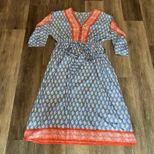 Vestido midi J CREW Beachwear para nadar talla M algodón cottagecore vacaciones - Imagen 1 de 6