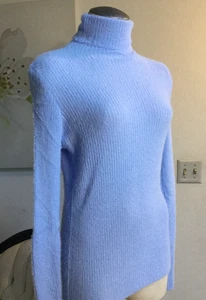 SCHRISTINA CO Rollkragen weicher Strickpullover Pullover flauschig flauschig hellblau L/XL - Bild 1 von 10